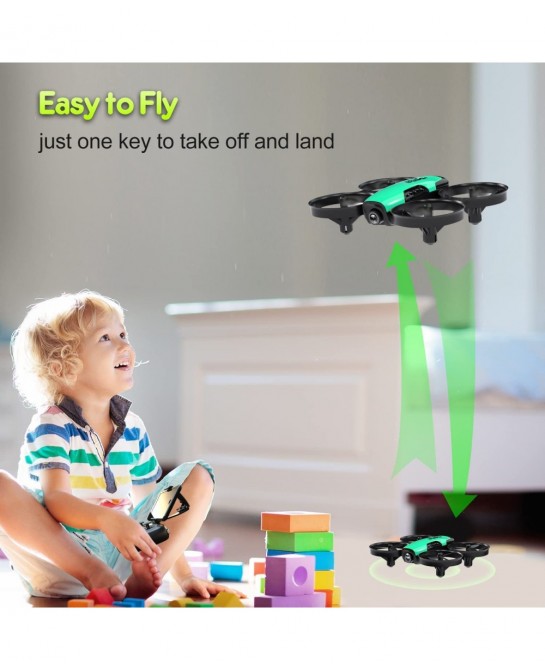 | Drones for Kids with Camera - Mini Drone Remote Control Quadcopter UAV with 90° Adjustable Camera Security Guards FPV Real ...
