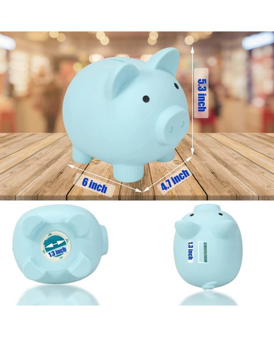 Piggy Bank | Plastic Piggy Bank | Coin Bank for Kids | Baby Shower & Birthday & Children's Day & Christmas Gift | Nursery Dec...