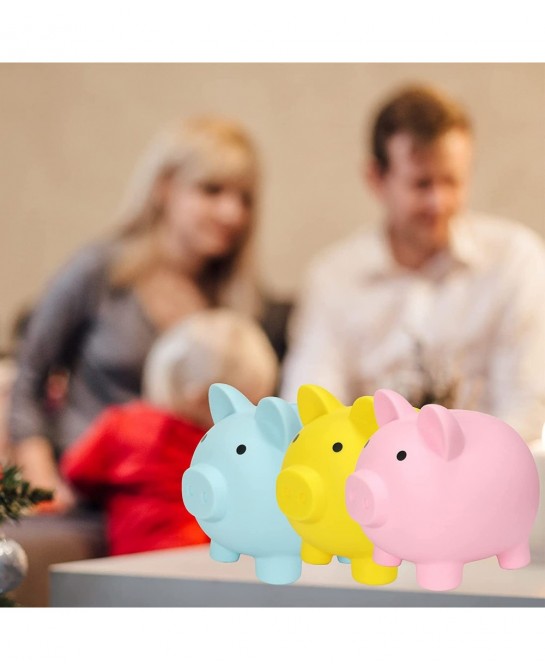 Piggy Bank | Plastic Piggy Bank | Coin Bank for Kids | Baby Shower & Birthday & Children's Day & Christmas Gift | Nursery Dec...