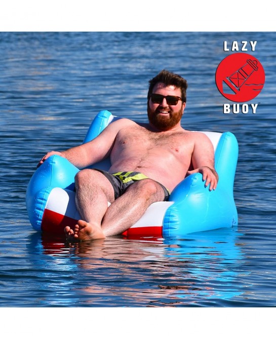 Lazy Buoy Floating Lounge Chair with Cup Holders - The Most Comfortable Pool Float Ever $81.67 Swimming Pool & Outdoor Water ...