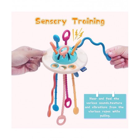 Montessori Toys for 1+ Year Old Babies Sensory Toys Fine Motor Skills Toys Fidget Pull and Squeeze Toys Gift for Toddler 1-2-...