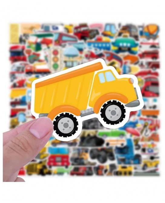 Transportation Vehicle Truck Stickers for Kids Boys Vinyl Stickers Waterproof 100 Pack Party Favors and Supplies (Constructio...