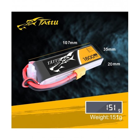 LiPo Battery Pack 1800mAh 75C 3S 11.1V with XT60 Plug for RC Helicopter Airplane Drones FPV $58.94 Hobby Remote & App Control...