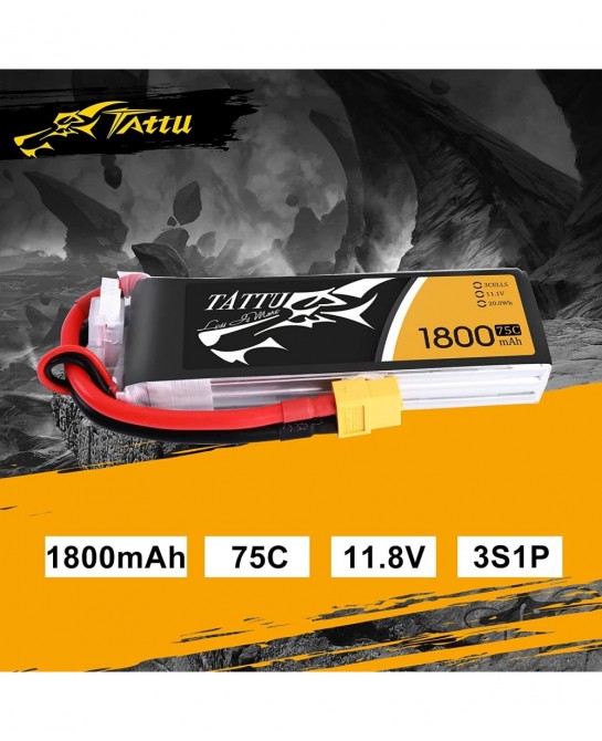 LiPo Battery Pack 1800mAh 75C 3S 11.1V with XT60 Plug for RC Helicopter Airplane Drones FPV $58.94 Hobby Remote & App Control...