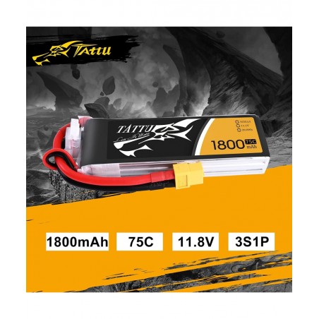 LiPo Battery Pack 1800mAh 75C 3S 11.1V with XT60 Plug for RC Helicopter Airplane Drones FPV $58.94 Hobby Remote & App Control...