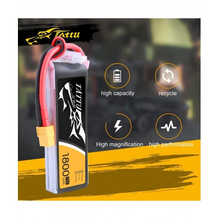 LiPo Battery Pack 1800mAh 75C 3S 11.1V with XT60 Plug for RC Helicopter Airplane Drones FPV $58.94 Hobby Remote & App Control...