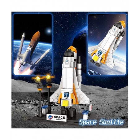 City Space Shuttle Rocket Toys STEM Aerospace Building Kit Toy with Rocket Space Shuttle Moon Buggy Satellite Best Gifts for ...