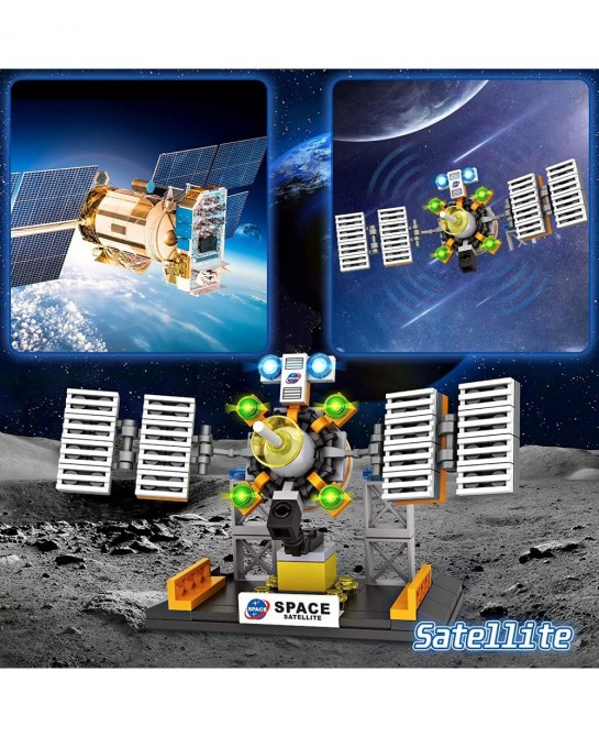City Space Shuttle Rocket Toys STEM Aerospace Building Kit Toy with Rocket Space Shuttle Moon Buggy Satellite Best Gifts for ...