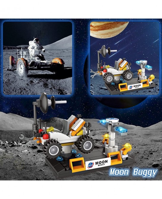 City Space Shuttle Rocket Toys STEM Aerospace Building Kit Toy with Rocket Space Shuttle Moon Buggy Satellite Best Gifts for ...