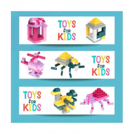 Building Bricks 1000 Pieces Bulk Toys Kids Building Blocks 11 Colors Compatible with All Major Brands-Add 39 Accessories with...