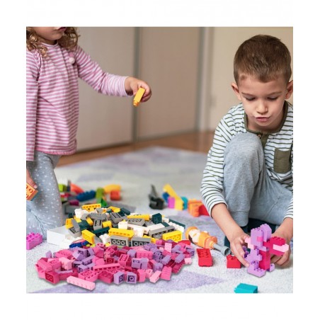 Building Bricks 1000 Pieces Bulk Toys Kids Building Blocks 11 Colors Compatible with All Major Brands-Add 39 Accessories with...
