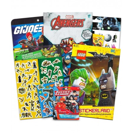 Superhero Stickers for Kids Boys Girls Set ~ Over 1200 Licensed Super Hero Stickers on 40 Sheets Featuring Marvel Avengers Ju...