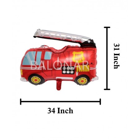 7PCS Train Ambulance Police Car School Bus Fire Truck Tank Foil Balloons Vehicles Balloons for Child Birthday Party Supplies ...