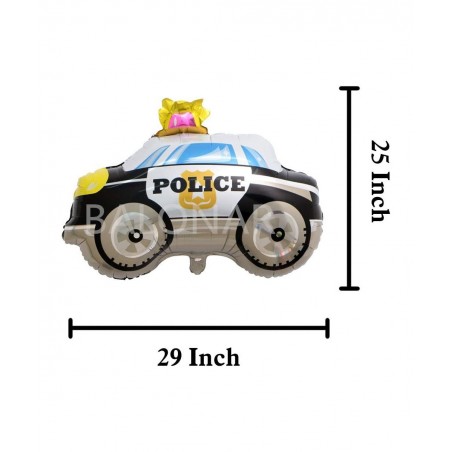 7PCS Train Ambulance Police Car School Bus Fire Truck Tank Foil Balloons Vehicles Balloons for Child Birthday Party Supplies ...