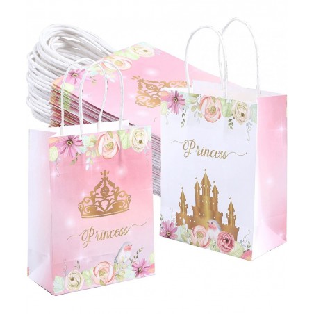 Princess Gift Bags with Handles - 16 PK - the Paper Bag Princess for Party Favor Princess Paper Bags for Princess Party Decor...