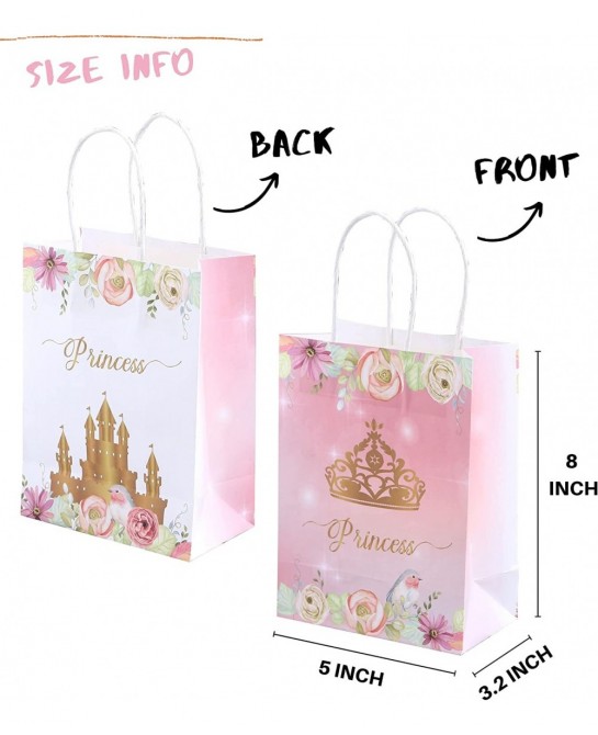 Princess Gift Bags with Handles - 16 PK - the Paper Bag Princess for Party Favor Princess Paper Bags for Princess Party Decor...