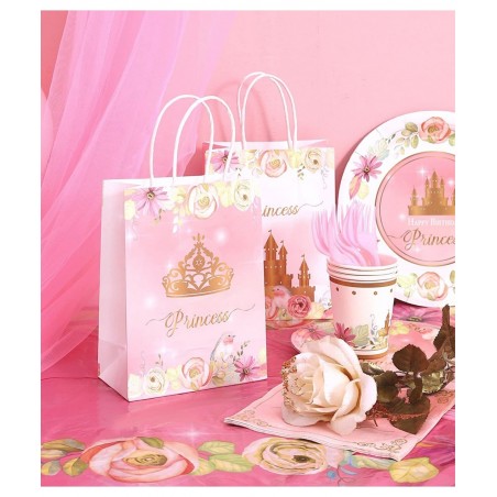 Princess Gift Bags with Handles - 16 PK - the Paper Bag Princess for Party Favor Princess Paper Bags for Princess Party Decor...
