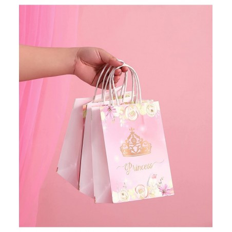 Princess Gift Bags with Handles - 16 PK - the Paper Bag Princess for Party Favor Princess Paper Bags for Princess Party Decor...