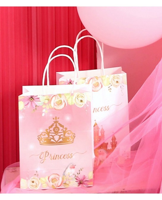 Princess Gift Bags with Handles - 16 PK - the Paper Bag Princess for Party Favor Princess Paper Bags for Princess Party Decor...
