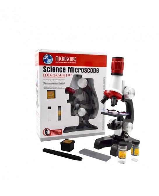Kid Microscope Science Kits 100X 400X 1200X Trinocular Magnification Beginner Toy Home School Educational Biological Hand Hel...