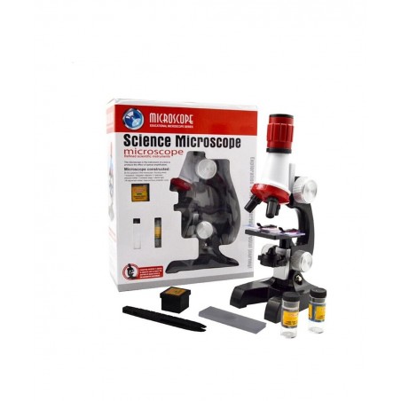Kid Microscope Science Kits 100X 400X 1200X Trinocular Magnification Beginner Toy Home School Educational Biological Hand Hel...