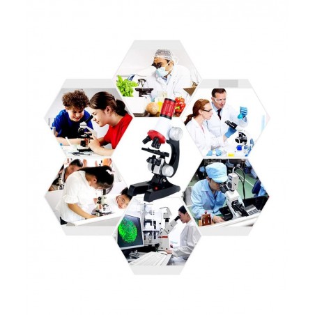 Kid Microscope Science Kits 100X 400X 1200X Trinocular Magnification Beginner Toy Home School Educational Biological Hand Hel...
