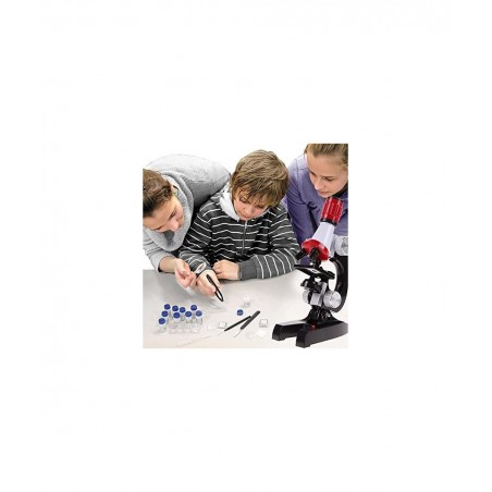 Kid Microscope Science Kits 100X 400X 1200X Trinocular Magnification Beginner Toy Home School Educational Biological Hand Hel...