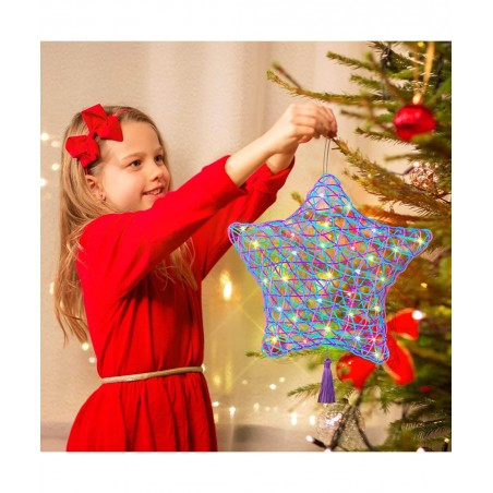 2Pack Upgraded 3D String Art Kit for Kids - Makes a Light-Up Star Lantern with Light - Teen Girl Gifts - Crafts for Girls and...