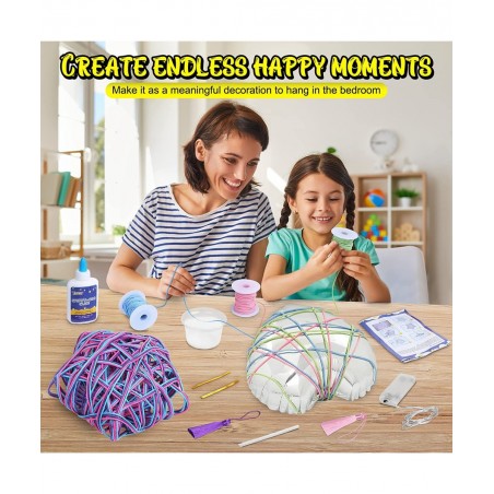 2Pack Upgraded 3D String Art Kit for Kids - Makes a Light-Up Star Lantern with Light - Teen Girl Gifts - Crafts for Girls and...