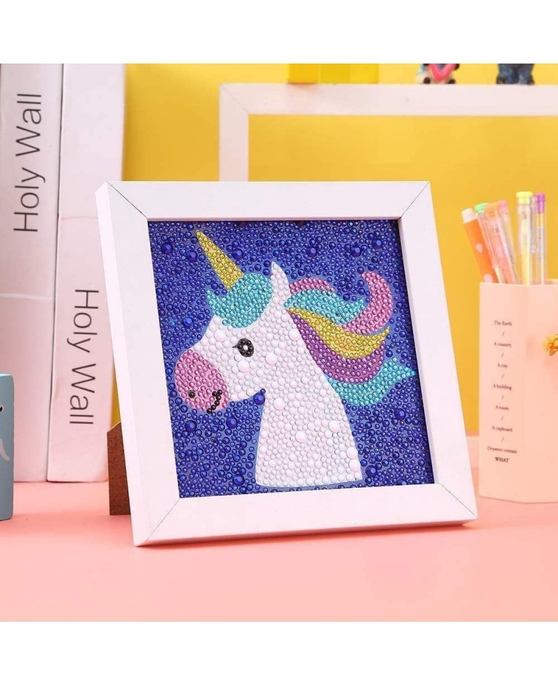5D Diamond Painting Kits for Kids Wooden Frame Diamond Arts and Crafts for Kids Mosaic Gem Stickers by Number Kits DIY Painti...