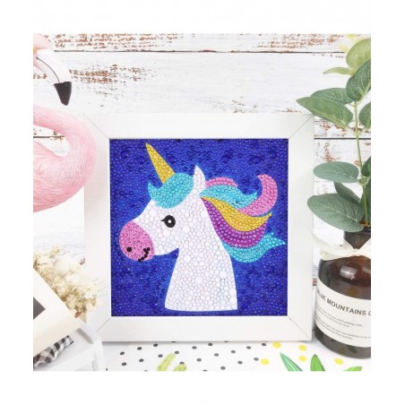 5D Diamond Painting Kits for Kids Wooden Frame Diamond Arts and Crafts for Kids Mosaic Gem Stickers by Number Kits DIY Painti...
