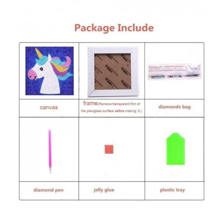 5D Diamond Painting Kits for Kids Wooden Frame Diamond Arts and Crafts for Kids Mosaic Gem Stickers by Number Kits DIY Painti...