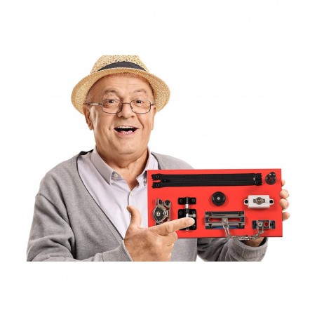 Memory Loss & Alzheimer's Dementia Fidget Board Activity Center New Compact Size: 11 inches x 5 inches RED $86.63 Fidget Toys