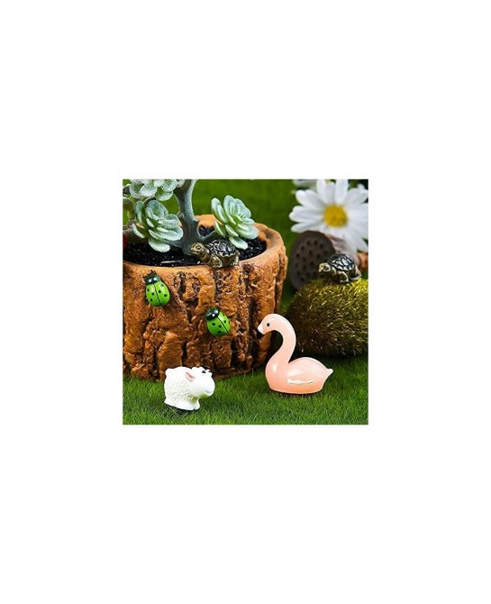 100 Pieces Mini Resin Slime Charm Duck Tiny Animal Figurine Miniature Duck Figurine Tiny Animal Figurine Micro Landscape Aqua...