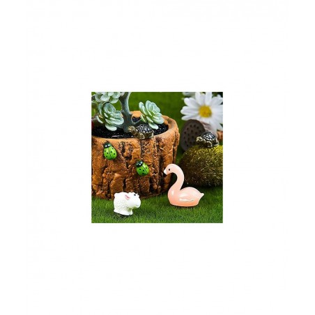 100 Pieces Mini Resin Slime Charm Duck Tiny Animal Figurine Miniature Duck Figurine Tiny Animal Figurine Micro Landscape Aqua...