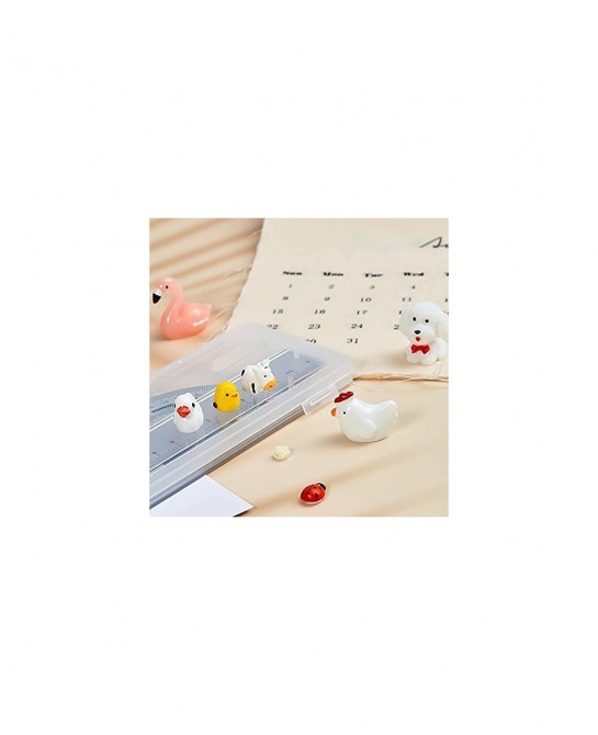 100 Pieces Mini Resin Slime Charm Duck Tiny Animal Figurine Miniature Duck Figurine Tiny Animal Figurine Micro Landscape Aqua...