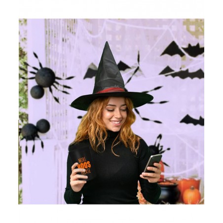 Halloween Party Cups - Set of 12 Orange or White 16oz Stadium Cups Perfect for a Halloween Party Halloween Favors Trick or Tr...