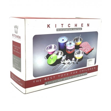 JOYSAE Play Kitchen Pots and Pans Set Kids Kitchen Set with Stainless Steel Cookware Playset Kitchen Pretend Toys for Kids $3...