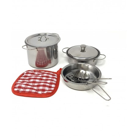 JOYSAE Play Kitchen Pots and Pans Set Kids Kitchen Set with Stainless Steel Cookware Playset Kitchen Pretend Toys for Kids $3...