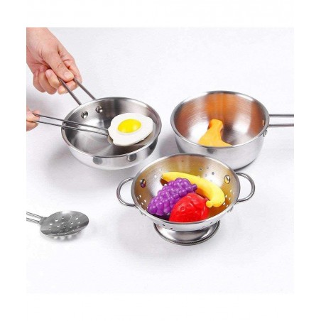 JOYSAE Play Kitchen Pots and Pans Set Kids Kitchen Set with Stainless Steel Cookware Playset Kitchen Pretend Toys for Kids $3...