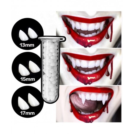 Cosplay Vampire Fangs Teeth with Adhesive Cosplay Accessories Halloween Party Prop Decoration Fake Vampire Teeth Werewolf Fan...