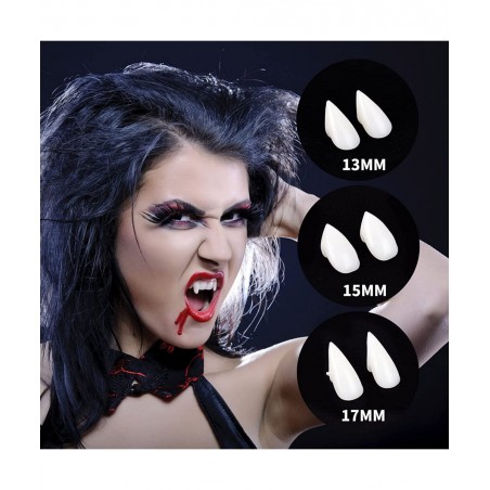 Cosplay Vampire Fangs Teeth with Adhesive Cosplay Accessories Halloween Party Prop Decoration Fake Vampire Teeth Werewolf Fan...