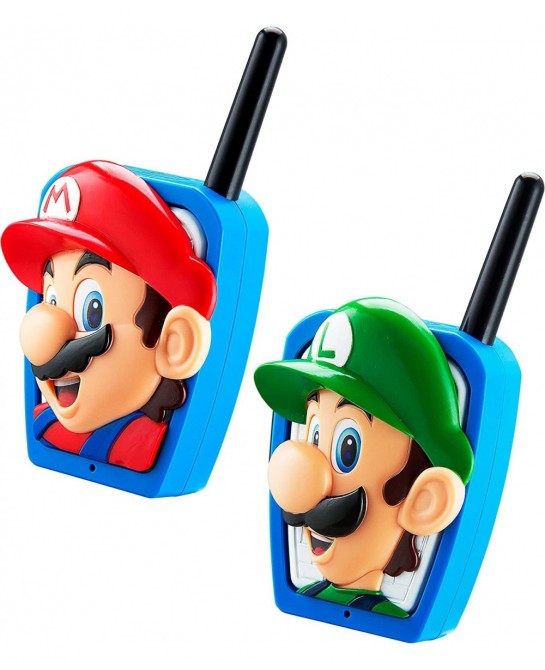 Super Mario Bros Walkie Talkies Kids Toys Long Range Two Way Static Free Handheld Radios Designed for Indoor or Outdoor Games...