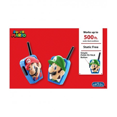 Super Mario Bros Walkie Talkies Kids Toys Long Range Two Way Static Free Handheld Radios Designed for Indoor or Outdoor Games...