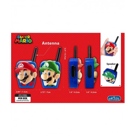 Super Mario Bros Walkie Talkies Kids Toys Long Range Two Way Static Free Handheld Radios Designed for Indoor or Outdoor Games...