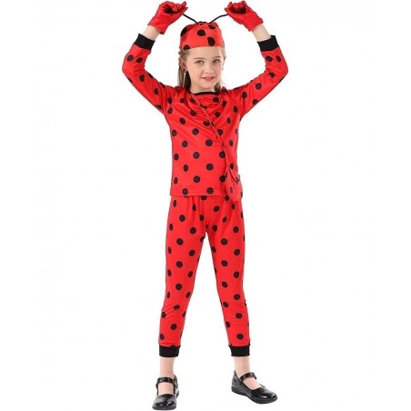 Girls Ladybug Costume Halloween Carnival Masquerade Fantasy Costume Set 3-10 Years Kids Amazing Gift (Red Small) $27.75 Kids'...