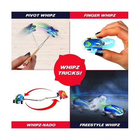 Whipz Duo Micro Racers Toy Cars for Kids - 2pk Mini Keychain Cars Glow in The Dark LED Fast Pocket Racers Fidget Toys 2 Mini ...