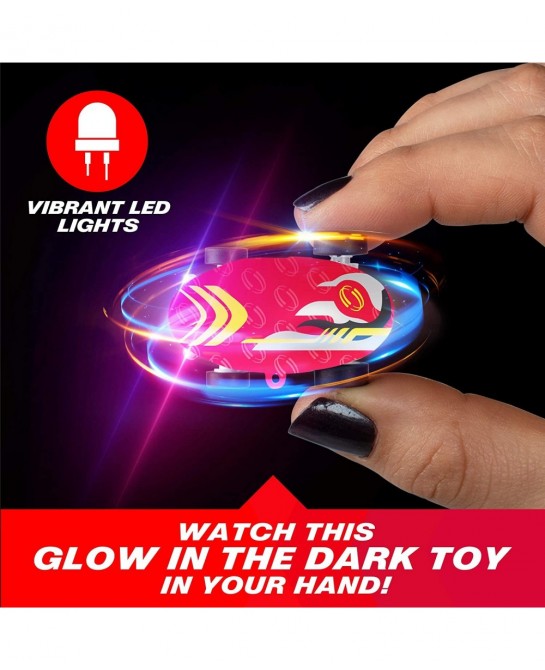 Whipz Duo Micro Racers Toy Cars for Kids - 2pk Mini Keychain Cars Glow in The Dark LED Fast Pocket Racers Fidget Toys 2 Mini ...