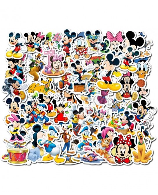 50pcs Vinyl Stickers Waterproof Disney Mickey Minnie Graffiti Decals for Water Bottles Cars Motorcycle Skateboard Portable Lu...