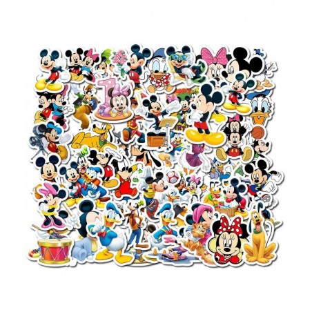 50pcs Vinyl Stickers Waterproof Disney Mickey Minnie Graffiti Decals for Water Bottles Cars Motorcycle Skateboard Portable Lu...
